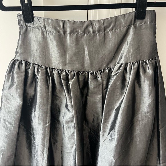 Boutique France Tulle Lined Tie Waist Bell Skirt Gray Sz 16 - Picture 11 of 16